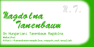 magdolna tanenbaum business card